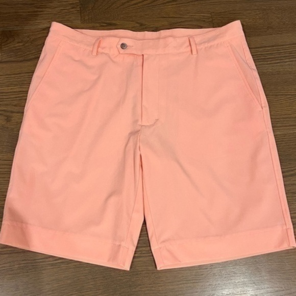 Fairway & Greene F&G Tech Men's Golf Shorts Flat W 36 salmon performance pink E - Picture 1 of 8